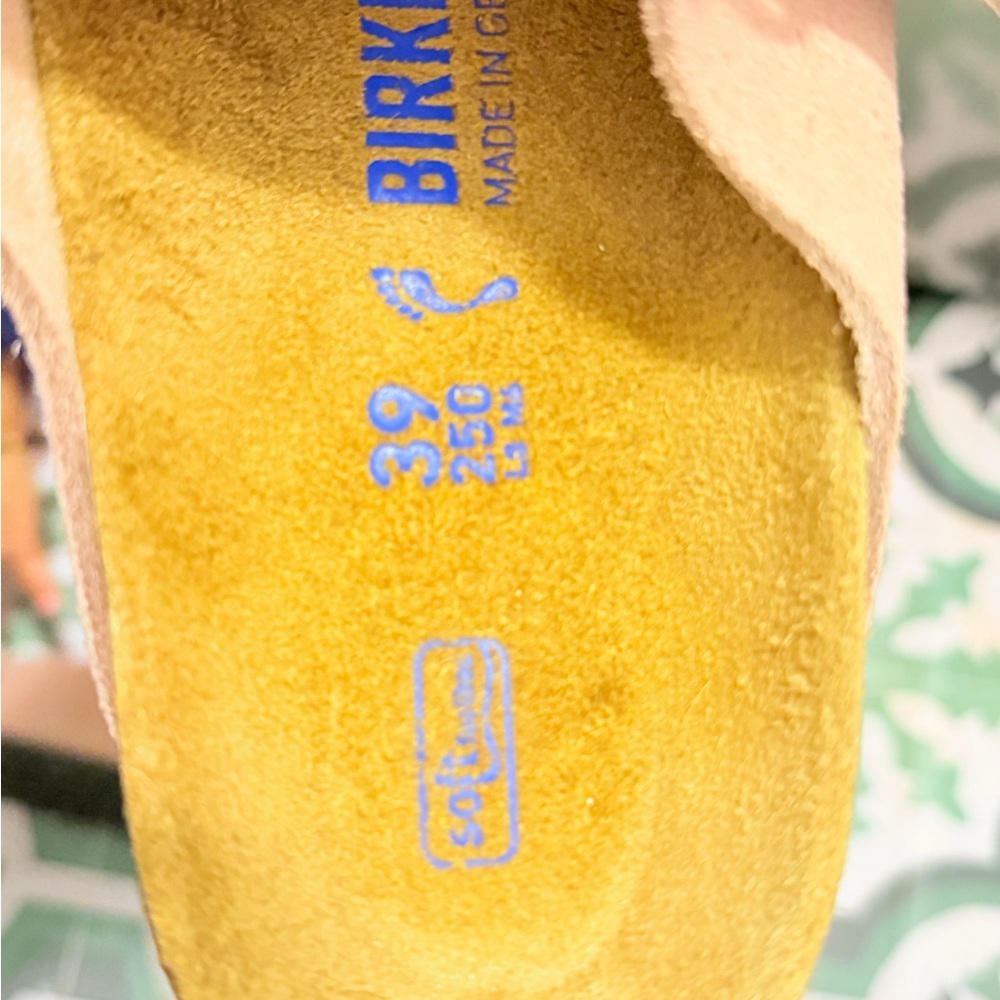 Birkenstock Kids Pink Suede Arizona Two-Strap Sandal - Picture 4 of 5